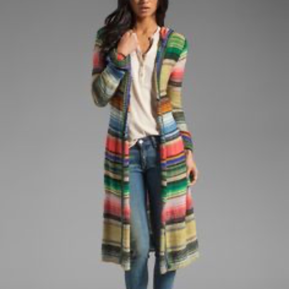 Free People Knit Multicolor Cardigan Duster Medium